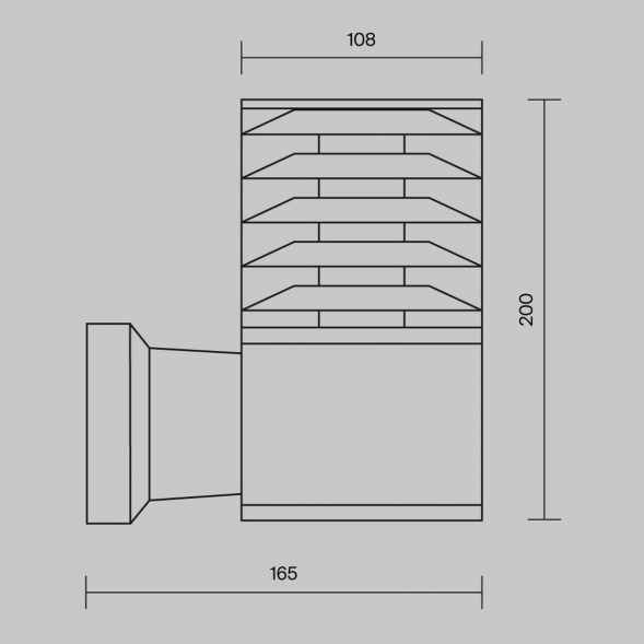 Настенный светильник Maytoni Outdoor O576WL-01GR