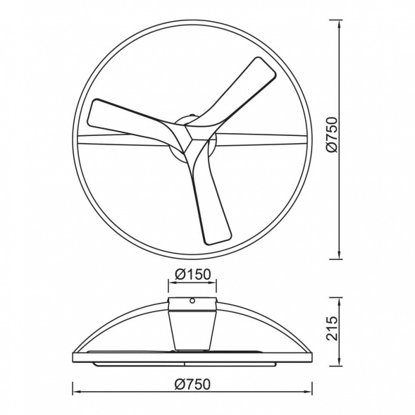 Люстра-вентилятор Mantra NEPAL II 9043