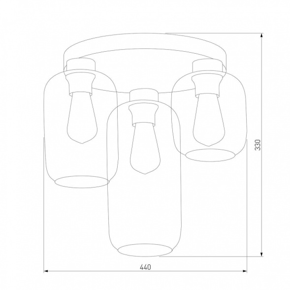 Потолочная люстра TK Lighting 3318 Marco Green