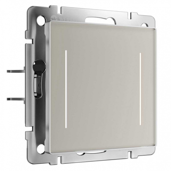 Сенсорный выключатель двухклавишный с подсветкой (дымчатый) W4522014/ a069763