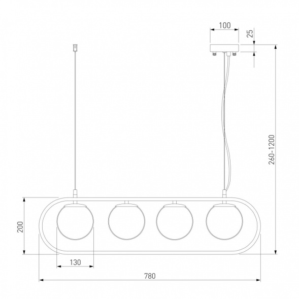 Подвесной светильник Eurosvet Ringo 50089/4 золото