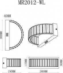 Настенный светодиодный светильник MyFar Irina MR2012-WL