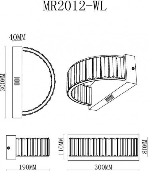 Настенный светодиодный светильник MyFar Irina MR2012-WL