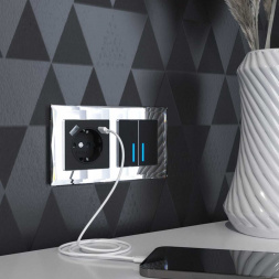 Рамка на 2 поста Werkel Diamant зеркальный W0021220 4690389158827