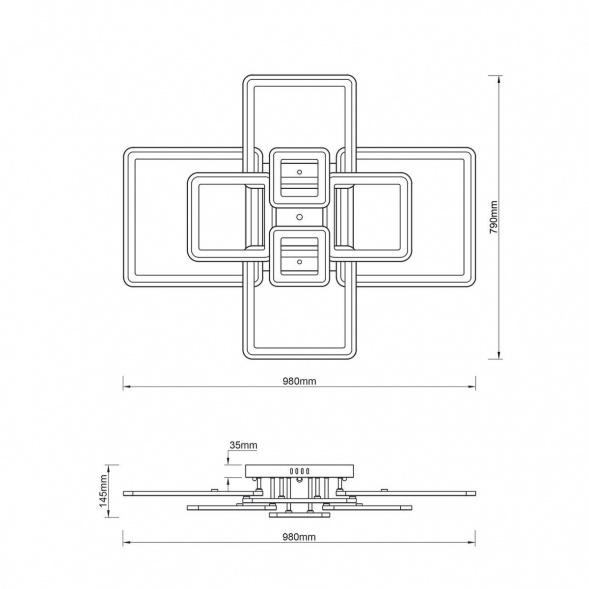 Потолочная светодиодная люстра Escada Plain 10286/8LED