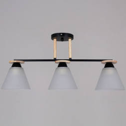 Потолочная люстра Reluce 11630-0.3-03 BK+WOOD