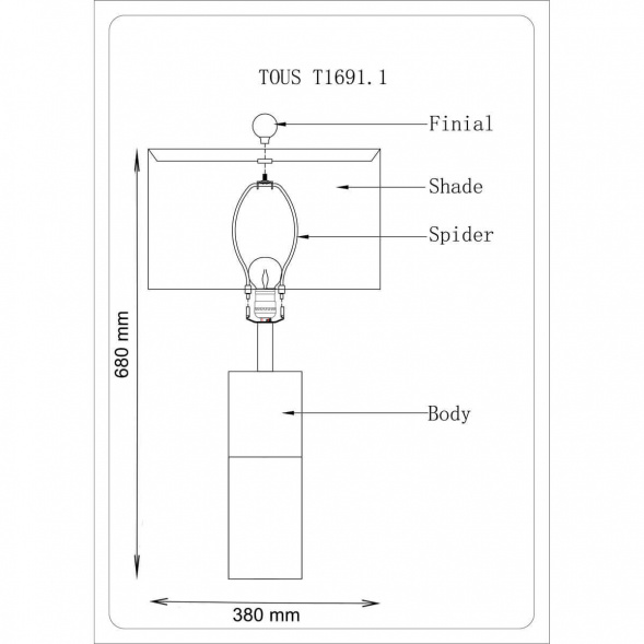 Настольная лампа Lucia Tucci Tous T1691.1