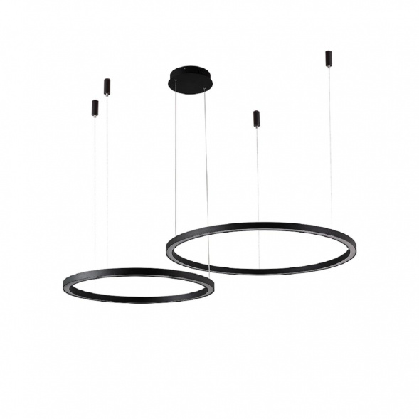 Подвесная люстра Crystal Lux FORTUNA SP123W LED D600+800 BLACK