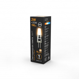 Лампа светодиодная Gauss G4 2W 3000K прозрачная 107707102