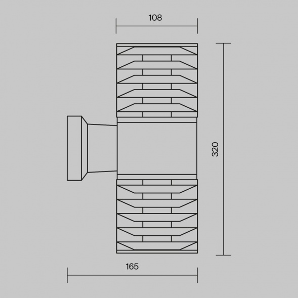 Настенный светильник Maytoni Outdoor O576WL-02GR