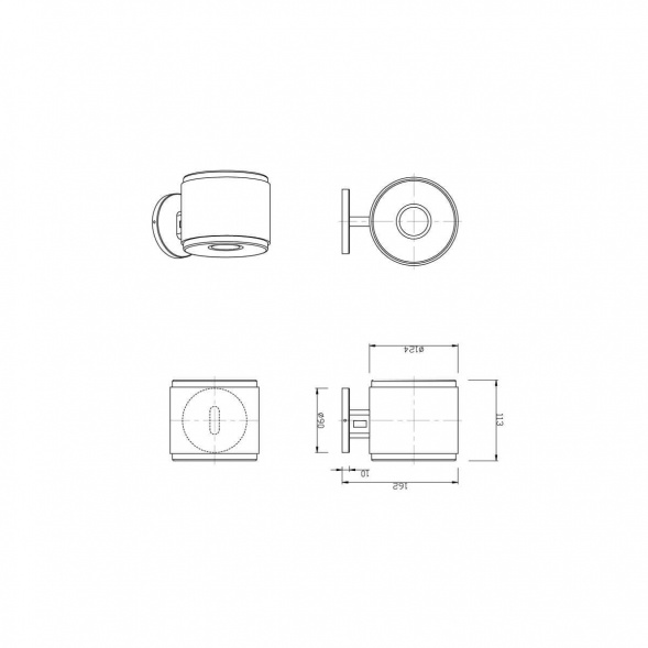 Настенный светильник Lucia Tucci Tube W5630.2 Gold