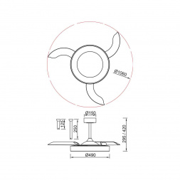 Люстра-вентилятор Mantra NISEKO FAN M 9011