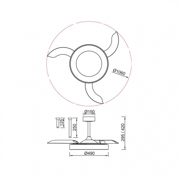Люстра-вентилятор Mantra NISEKO FAN M 9011