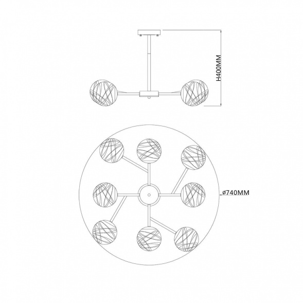 Потолочная люстра Escada Miracle 1146/8P