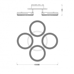 Потолочная светодиодная люстра Escada Fianit 10282/4LED