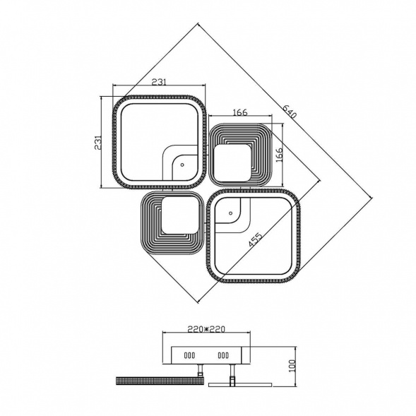 Потолочная светодиодная люстра Escada Samia 10255/4LED
