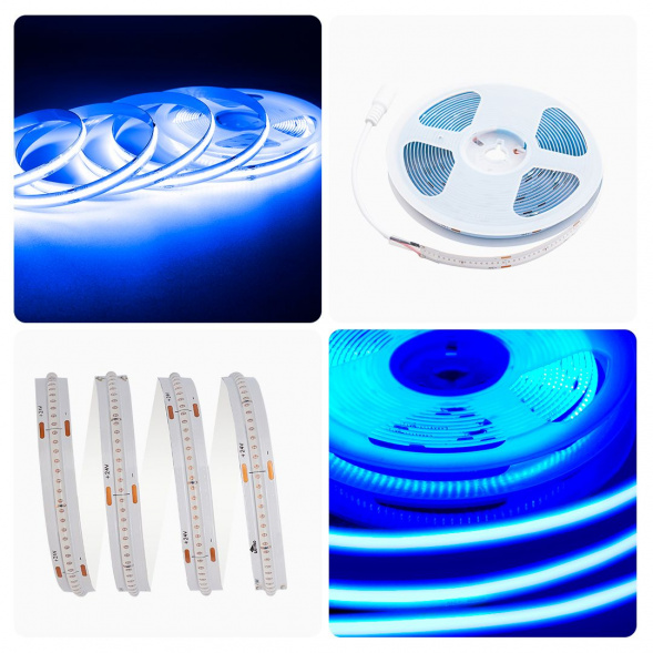 Светодиодная лента Apeyron 11W/m 352LED/m COB синий 3M 188ОО