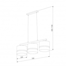 Подвесная люстра TK Lighting 6545 6456 Paglia Black