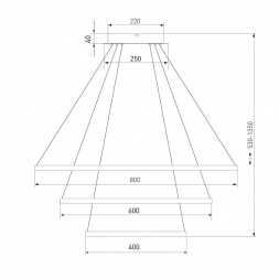 Подвесной светодиодный светильник Eurosvet Collars 90264/3 белый