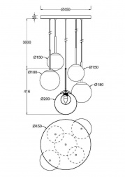 Подвесная люстра Maytoni Basic form MOD521PL-05G