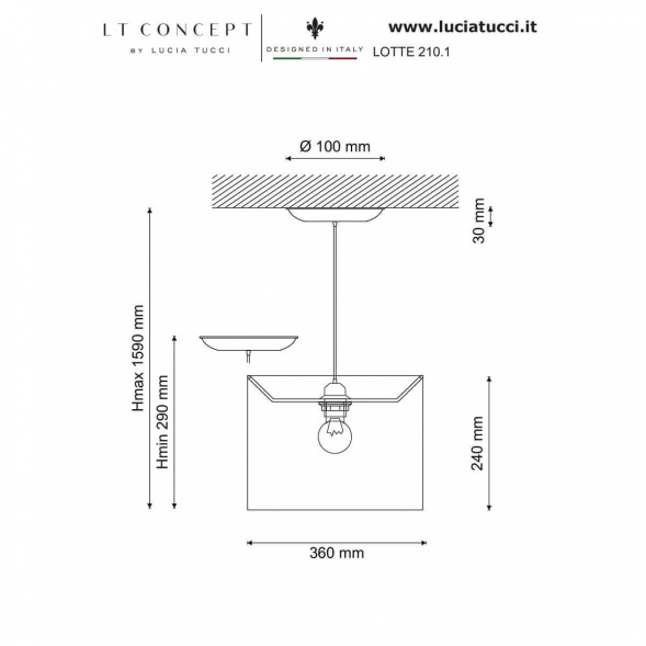 Подвесной светильник Lucia Tucci Lotte 210.1