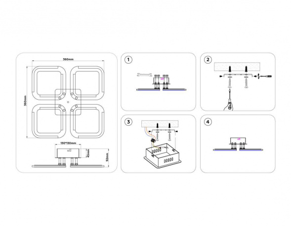 Светильник потолочный Ambrella light ACRYLICA FA8947