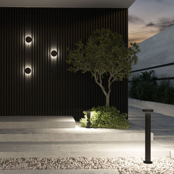 Уличный настенный светодиодный светильник Denkirs Dramen DK9701-BK