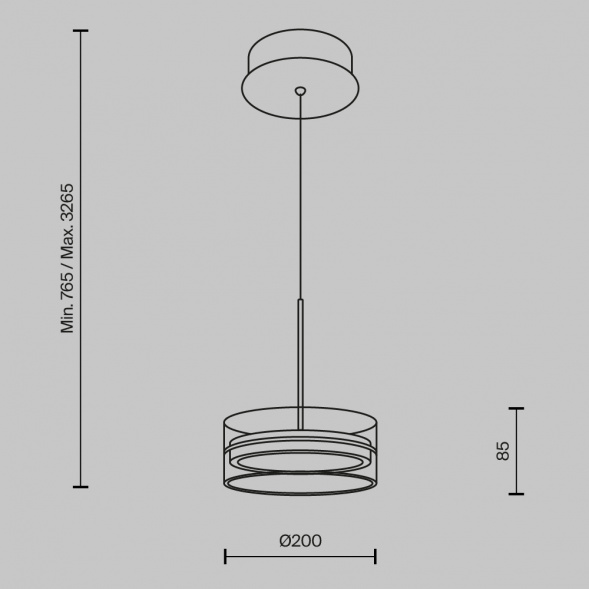 Подвесной светодиодный светильник Maytoni Dress code MOD348PL-L14BBS3K