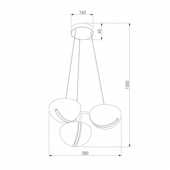 Подвесная светодиодная люстра Eurosvet Emisfero 50083/3 LED золото