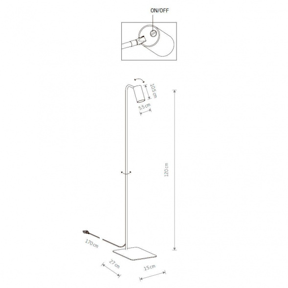 Торшер Nowodvorski Mono 7704