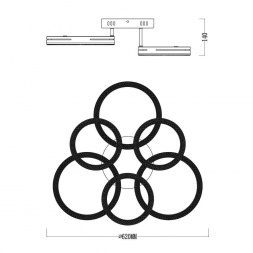 Потолочная светодиодная люстра Escada Fianit 10282/6LED