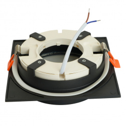 Светильник встраиваемый Feron DL705 потолочный GX70 черный квадрат IP44 51108