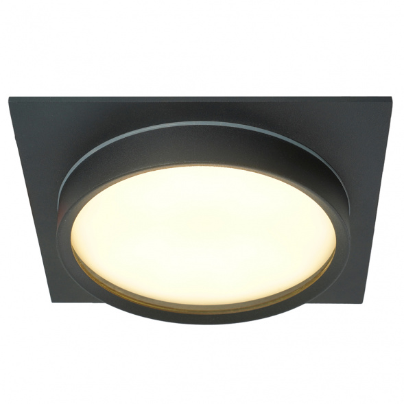 Светильник встраиваемый Feron DL705 потолочный GX70 черный квадрат IP44 51108