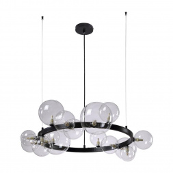 Подвесная люстра Crystal Lux Agata SP15 V2 Black/Transparente
