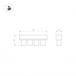Трековый светодиодный светильник Arlight Mag-Orient-Krater-L195-12W Day4000 037329