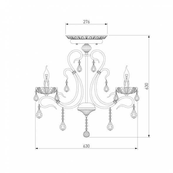 Подвесная люстра Eurosvet 12205/6 белый Strotskis