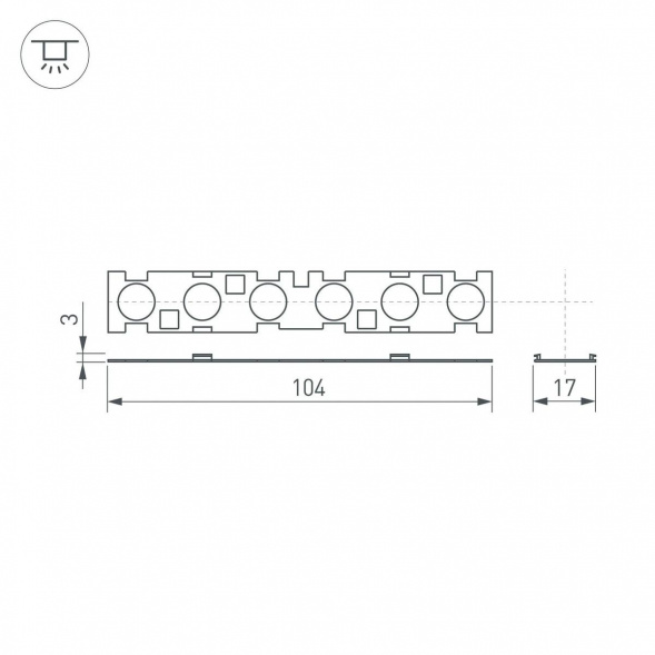 Экран линзованный Arlight SL-LINE-W20-30deg-540 041791