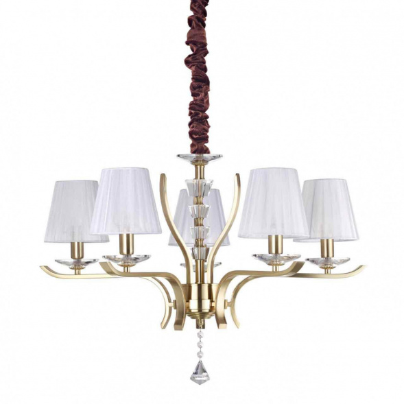 Подвесная люстра Ideal Lux Pegaso SP5 Ottone Satinato 197722