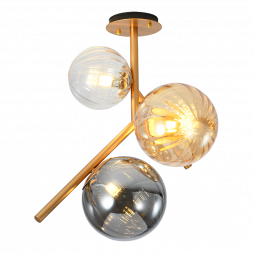 Потолочная люстра Elvan LU-9932/3R-E14-BrClAmbSm