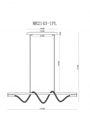 Подвесной светодиодный светильник MyFar Kenneth MR2143-1PL