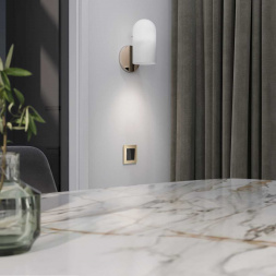 Выключатель двухклавишный перекрестный Werkel черный акрил W1123048 4690389197680