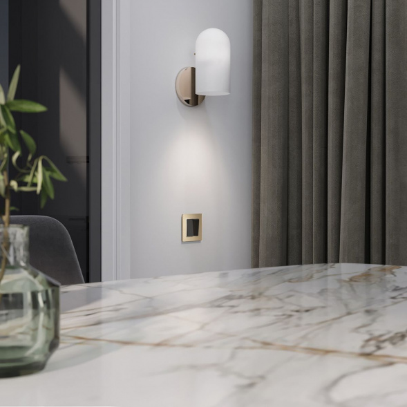 Выключатель двухклавишный перекрестный Werkel черный акрил W1123048 4690389197680