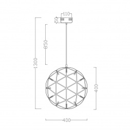 Подвесной светодиодный светильник Freya Amber FR5099PL-L21CH