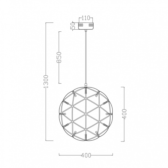 Подвесной светодиодный светильник Freya Amber FR5099PL-L21CH