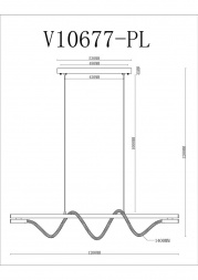 Подвесной светодиодный светильник Moderli True V10677-PL