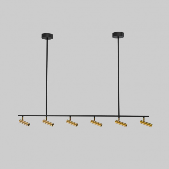 Подвесная светодиодная люстра Eurosvet Epiphania 20252/6 LED черный/латунь