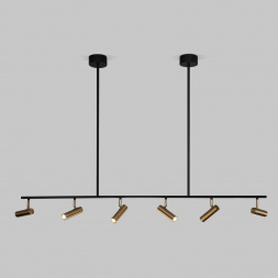 Подвесная светодиодная люстра Eurosvet Epiphania 20252/6 LED черный/латунь