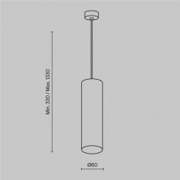 Подвесной светильник Maytoni Technical Focus P075PL-01W