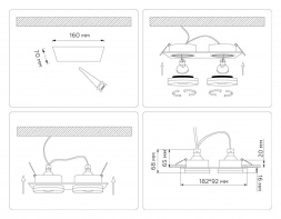 Светильник встраиваемый Ambrella Light TN30711