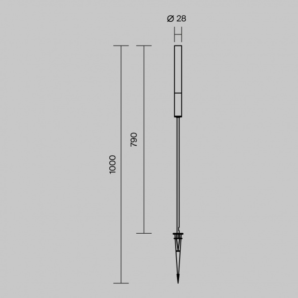 Ландшафтный светодиодный светильник Maytoni Outdoor Flare O487FL-L3GF3K1